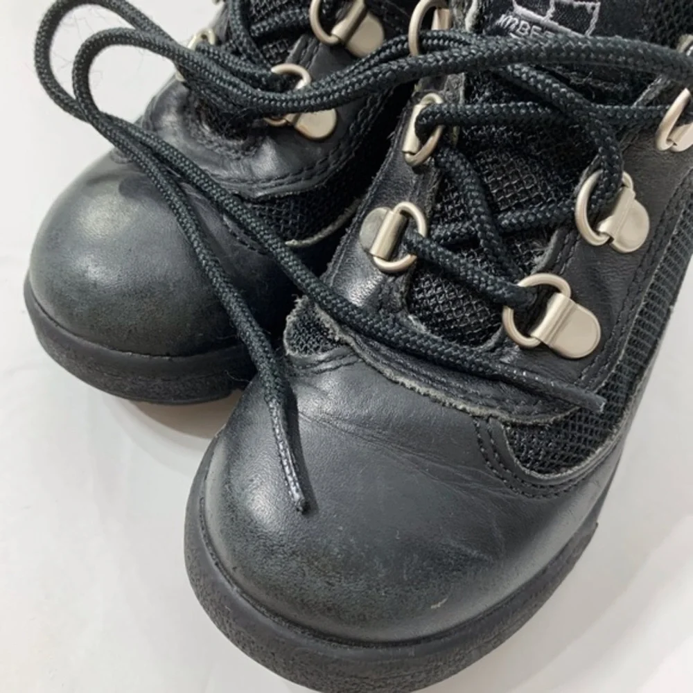 Adorable EUC Timberland Black Leather Boots SZ 10M‎